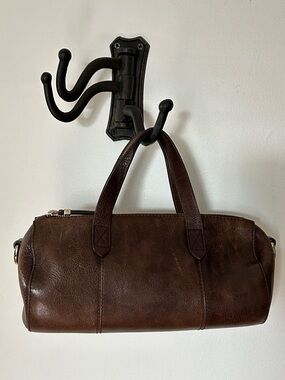 Madewell Sample Chocolate Brown Leather Barrel Bag
